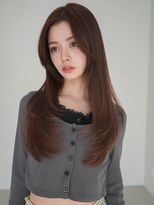 アンジェリカ 広島駅前店(ANGELICA) ANGELICA 顔まわりレイヤー チョコレートブラウン 大人かわいい