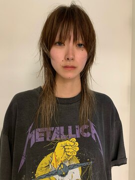 ペレ 原宿(PELE) ダークパープルナチュラルショート夏のヘアアレンジ原宿