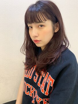 マリアバイアフロート(Maria by AFLOAT) 【山田】アフロート 無造作カールショートバングベリーピンク