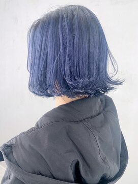 アルバム 銀座(ALBUM GINZA) ネイビーボブ_マッシュショートカーキグレージュ_ba327461