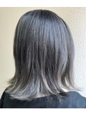 透明感グレーアッシュ