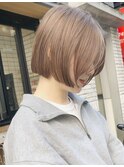 【PAAQ田中智大】ぶつ切りボブ×クリーミーベージュ