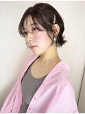 ぱつっとボブ　顔まわり似合わせ