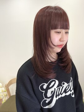 ソソ(soso.) 【ブリーチなし】カシスレッド×フェイスレイヤー