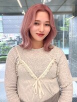 ランテルディ 渋谷(LANTERDIT)&nbsp;くびれヘア　ピンクアッシュ　ダブルカラー　韓国ヘア　20代30代