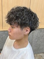 ニアウ 伊勢崎連取店(Niau)&nbsp;波巻きスパイラルパーマ波巻きパーマメンズマッシュハイライト