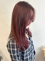 ミュラ(mulah)&nbsp;暖色カラーチェリーレッド＊抜け感顔まわりレイヤーカット