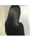黒髪艶髪美髪シアーブラックサラサラ酸性ストレート髪質改善