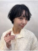 ショート/マッシュショート/イメチェン/ブルーブラック