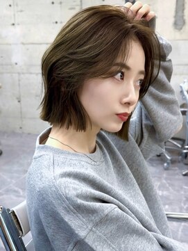 サイン 渋谷(SIGN) レイヤーボブレイヤーカットグレージュブリーチ無し