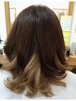 イリエ 川口(irier)&nbsp;ベージュ系インナーカラー/ミディー