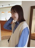 ぱつっとボブ