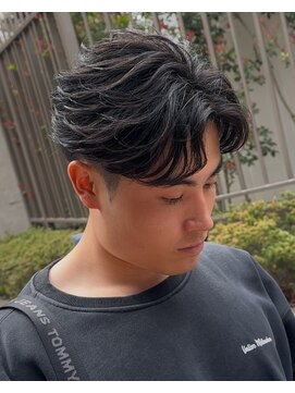 スキル 池袋(SKILL) 曲がる縮毛矯正×刈り上げセンターパート