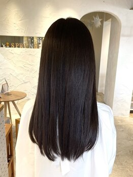 スプリング バイ ラシク(spring by Rasiku)の写真/こだわりの縮毛矯正、酸性ストレートで理想のうる艶×サラサラストレート美髪が手に入る…♪