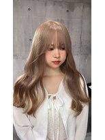 ワンズミラー 海老名店(ONE's MIRROR)&nbsp;ミルクティーカラー/巻き髪/顔周りカット