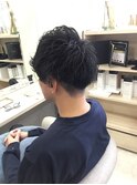 ツーブロックミディパーマ