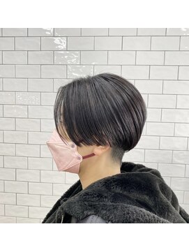 刈り上げショート×グレージュ1205