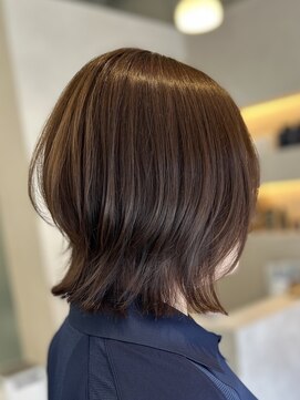 エリン バイ リル ヘアー 本陣(eLin by LiL hair) レイヤーボブ×フォギーベージュ