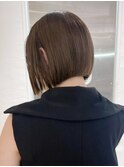 ブラウンミニボブ_チェリーブラウンフェミニンロング_ba4052211