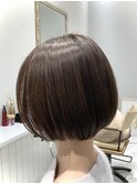 《Mimosa》#ショート#ボブ#カーキ
