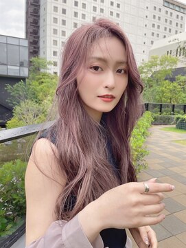 フラッグ ヘアー 天神西通り店(Flag HAIR) 透明感カラー　ピンクグレージュ
