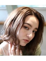 ノイ 千歳船橋(noi)&nbsp;斜めバング/グレージュカラー/デザインカラー/シルキーベージュ