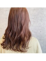 レイフィールド 関店 ピンクブラウンカラー/巻き髪/セミロング/ロングヘア