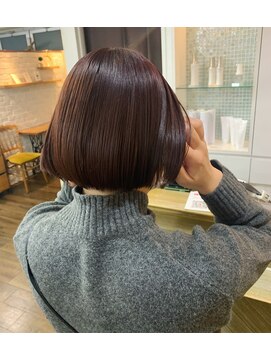 オロ(ORO) ミニボブ艶チェリーレッド