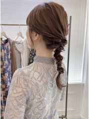 大人気20代30代◎ナチュラルベージュカラー玉ねぎヘアアレンジ