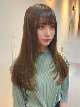 韓国レイヤー/韓国風/ボブ/ハイレイヤー/くびれ/ブリーチなし