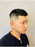ワイルドアップバング　スキンフェード　アイロンパーマ