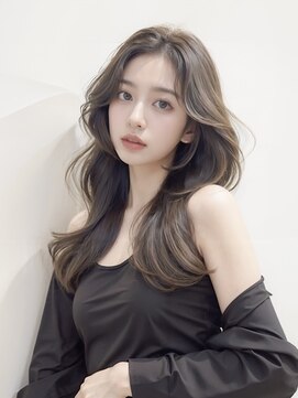 リノ 金山(Rino) デザインカラー/レイヤーカット/ウェットヘア/オリーブベージュ