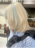 9528ニュアンスカラーホワイトアッシュハイトーンカラー韓国ヘア