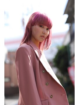 クリコ ヘアーデザイン(CLICQUOT hair design) ピンク×ワイドバング