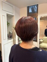 エマニエル(emanuel)&nbsp;深みボルドーカラー×まとまるパーマ