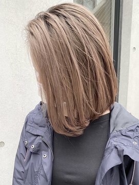 ムク 横浜店(muku) ミルクティーベージュダブルカラーケアブリーチインナーカラー