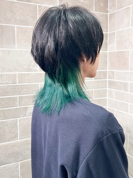 トリエラ 池袋(TRIELA) リーフグリーンインナーカラーウルフ