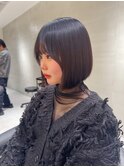メルティカラー似合わせカットウェーブミディアム縮毛矯正ボブ