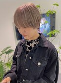 ハンサムマッシュ/シースルー/ケアブリーチ/柔感カラー/ベージュ