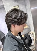 フェザーパーマ 襟足ありセンターパート K
