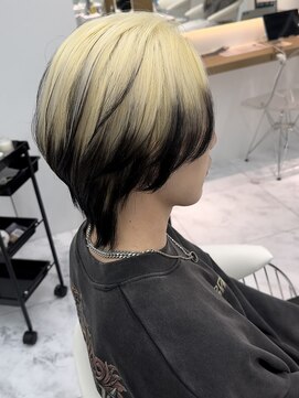 ロンドルピナス 小倉(Lond Lupinus) ミディアムヘア暗めカラー/デザインカラー/フェイスフレーミング