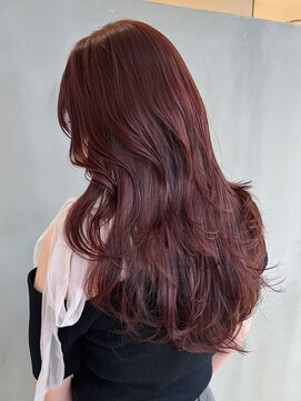 アルバム 新宿(ALBUM SHINJUKU) ロング顔周りレイヤー韓国ヘア暗めカラー_ba561842