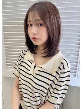 オーロ 西宮店(ORO) レイヤーボブ ミルクティーベージュ