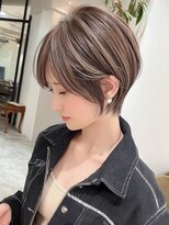 ネハス ナガオカ(nehus.nagaoka)&nbsp;xカット//ホワイトグレージュ/レイヤーカット/チェリーブラウン