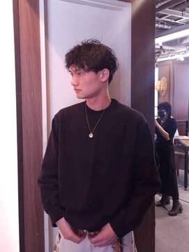 ブロック ジャポン(bloc japon) ニュアンスパーマセンターパートショート メンズパーマ/池田裕和