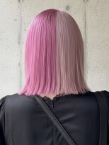 プネル(punel)&nbsp;ツートーンカラー　ペールピンク×ローズピンク　デザインカラー