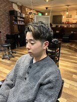 ディアー 生駒店(Dear) 抜きっぱなし1ブリーチメッシュ+ツーブロック刈り上げ