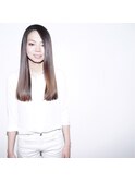 ワンレンストレート