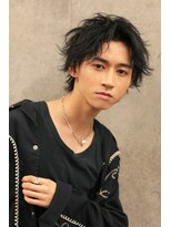 マグノリア(MAGNOLIA) メンズの王道黒髪センターパートパーマ