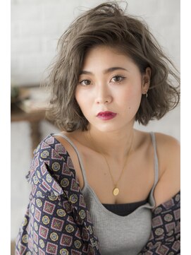 ミエルヘアーエスト 新宿店(mielhair est) かきあげボブグレージュ